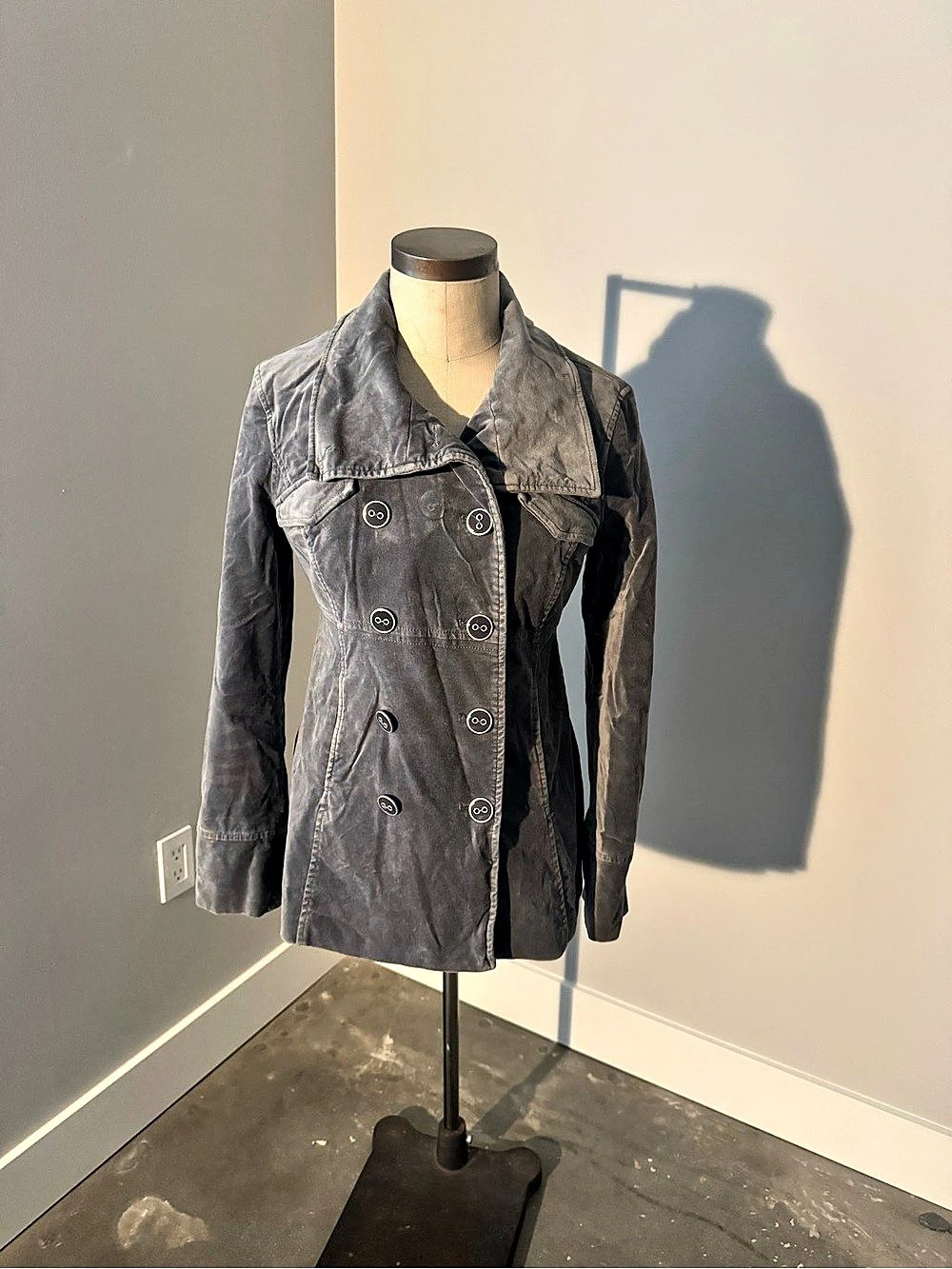 Calvin Klein Jeans Double-Breasted Jacket Grey Small